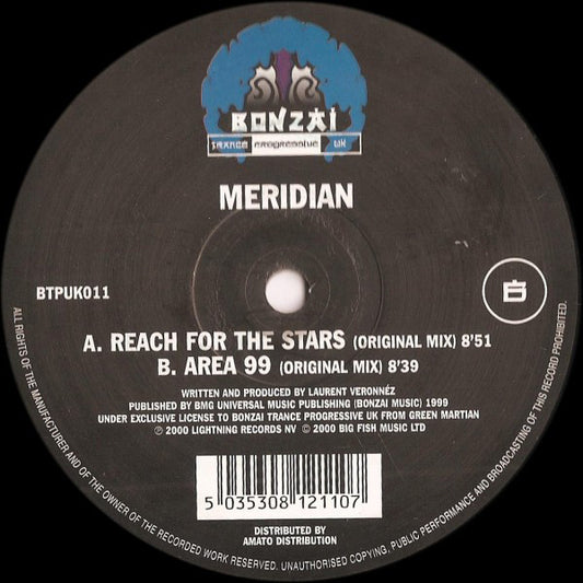 Meridian : Reach For The Stars / Area 99 (12")