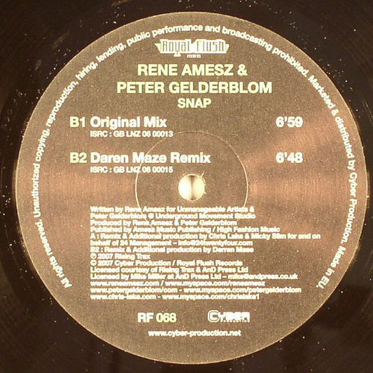 Rene Amesz & Peter Gelderblom* : Snap (12")
