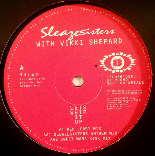 Sleaze Sisters With Vicki Shepard : Let's Whip It Up (12", Promo)