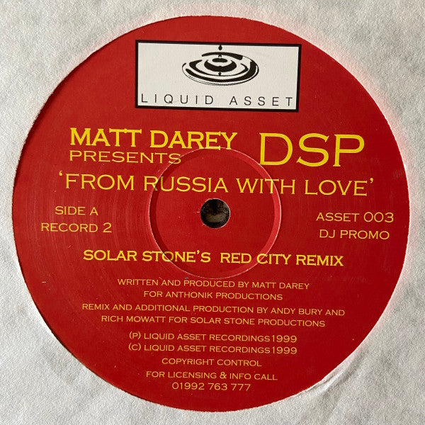 Matt Darey Presents DSP (5) : From Russia With Love (2x12", Promo)