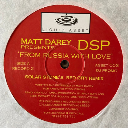 Matt Darey Presents DSP (5) : From Russia With Love (2x12", Promo)