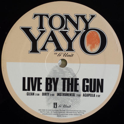 Tony Yayo Of G Unit* : So Seductive / Live By The Gun (12", Promo)