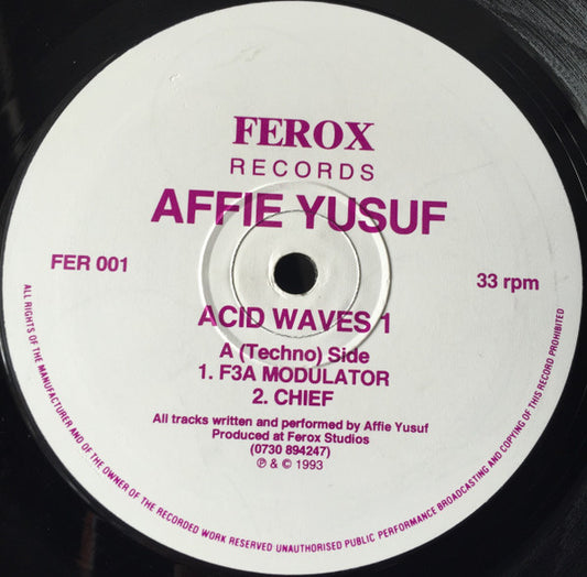 Affie Yusuf : Acid Waves 1 (12")