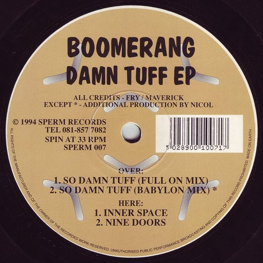 Boomerang : Damn Tuff EP (12", EP)