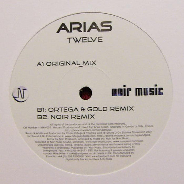 Arias* : Twelve (12", Single)