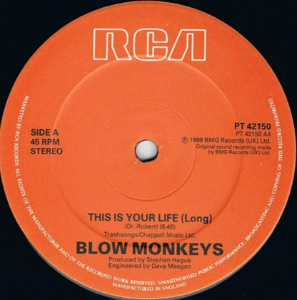 The Blow Monkeys : This Is Your Life Long (12")