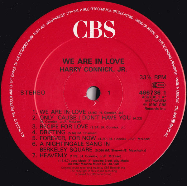 Harry Connick, Jr. : We Are In Love (LP)