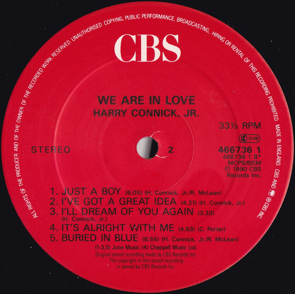 Harry Connick, Jr. : We Are In Love (LP)