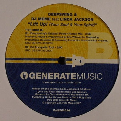 Deep Swing & DJ Memê Feat Linda Jackson (2) : Lift Up! (Your Soul & Your Spirit) (12")