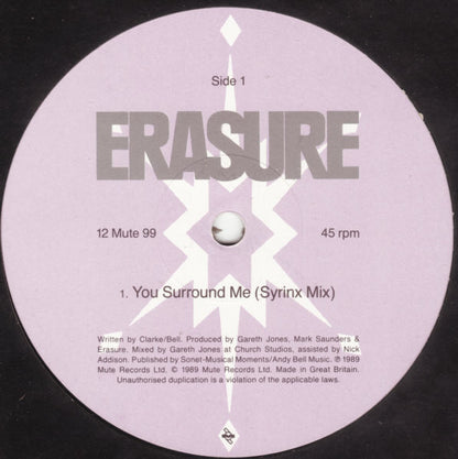 Erasure : You Surround Me (12", Single, ASL)