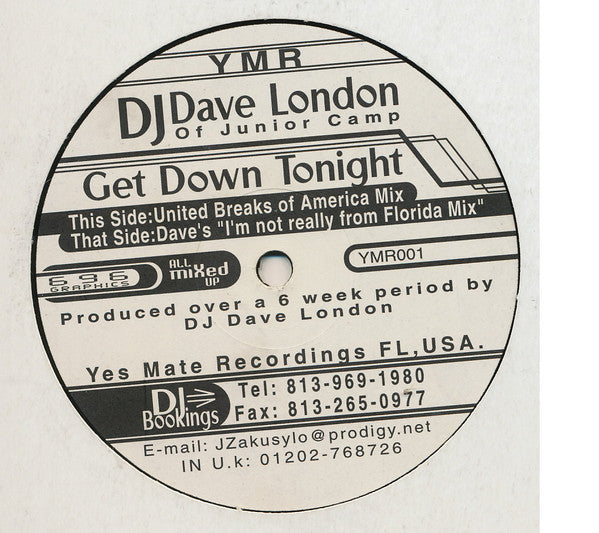 Dave London : Get Down Tonight (12", bla)
