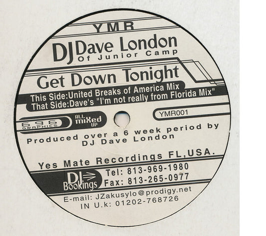 Dave London : Get Down Tonight (12", bla)