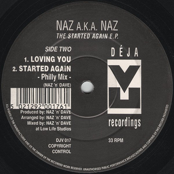 Naz A.K.A. Naz : The Started Again E.P. (12", EP)