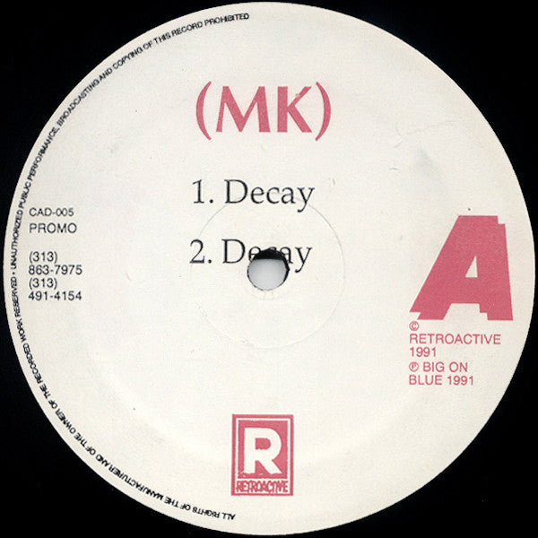 MK* / Never On Sunday : Decay (12", Promo)