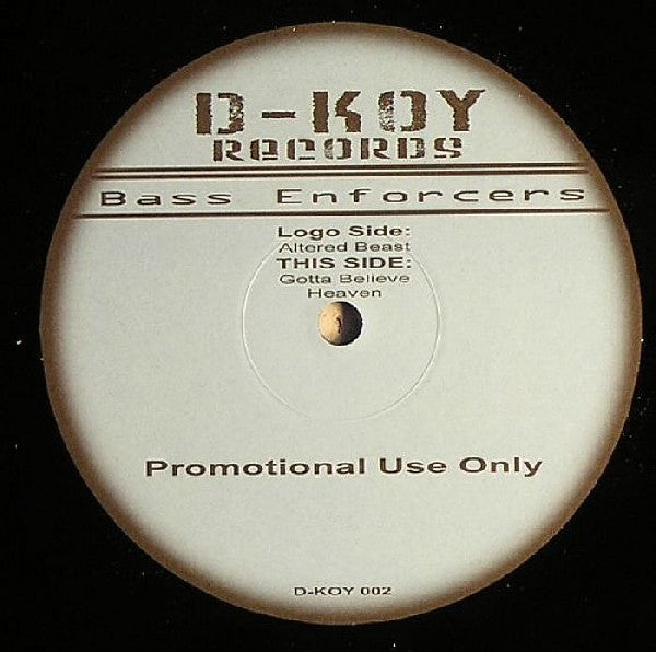 Bass Enforcers : Altered Beast (12", Promo)