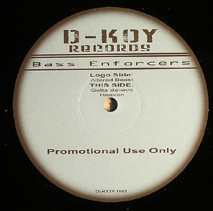 Bass Enforcers : Altered Beast (12", Promo)
