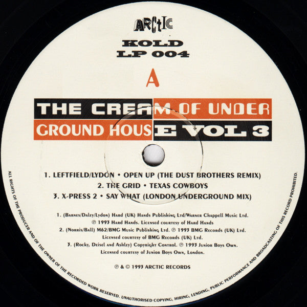 Various : The Cream Of Underground House Vol 3 (2xLP, Comp)
