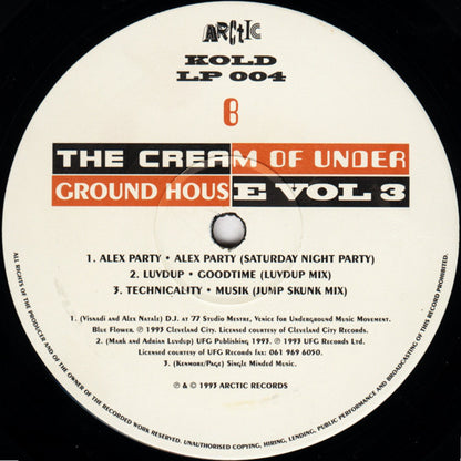 Various : The Cream Of Underground House Vol 3 (2xLP, Comp)