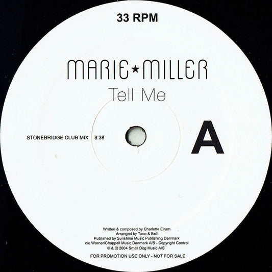 Marie Miller : Tell Me (12", Promo)