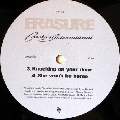 Erasure : Crackers International (12", EP, Single)