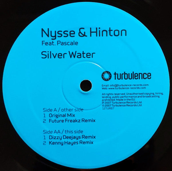 Vince Nysse & N J Hinton Feat. Pascale : Silver Water (12")