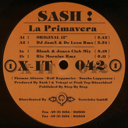 Sash! : La Primavera (12")
