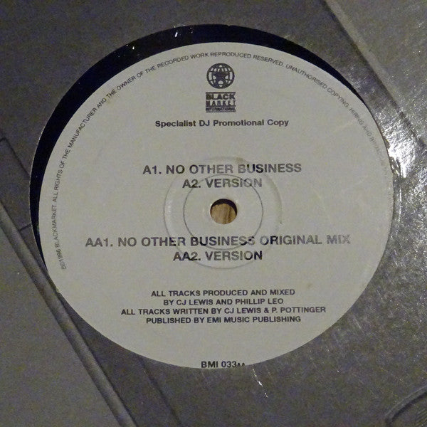 CJ Lewis : No Other Business (12", Promo)