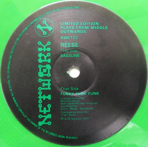 Reese : Funky Funk Funk / Bassline (12", Ltd, Gre)
