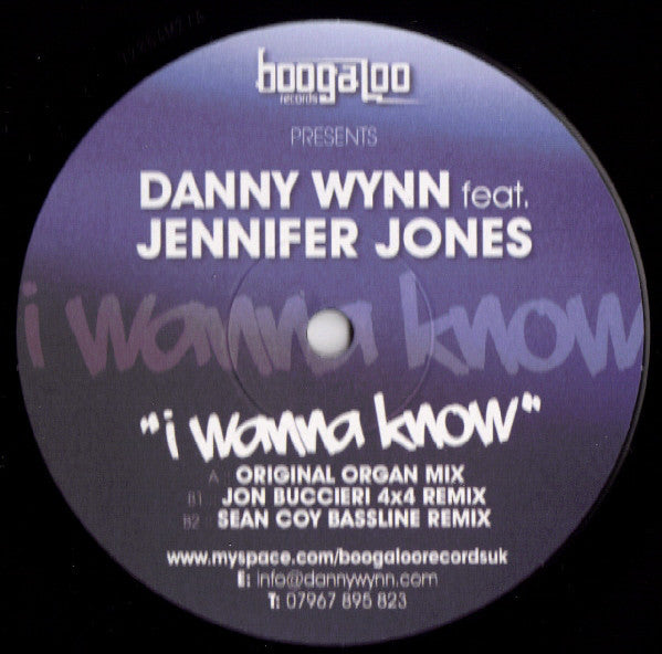 Danny Wynn Feat. Jennifer Jones (4) : I Wanna Know (12", Ltd)
