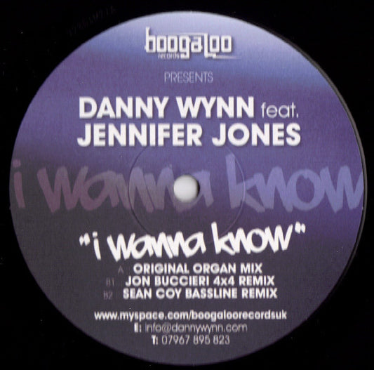 Danny Wynn Feat. Jennifer Jones (4) : I Wanna Know (12", Ltd)