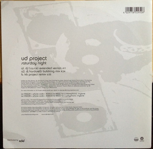 UD Project* : Saturday Night (12")