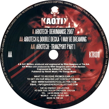 Arkitech : The Trilogy EP 2 (12", EP)