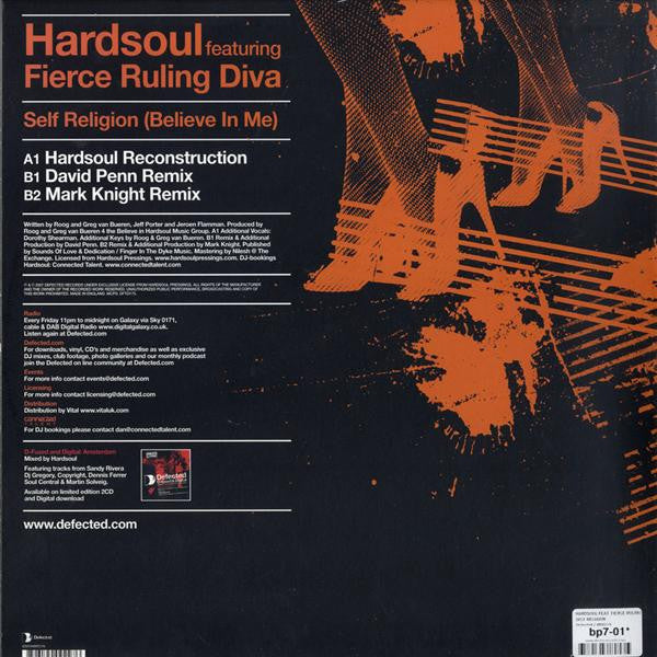 Hardsoul Featuring Fierce Ruling Diva : Self Religion (Believe In Me) (12")