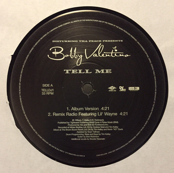 Bobby Valentino (2) : Tell Me (12", Promo)
