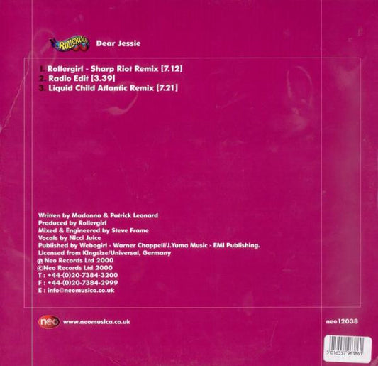 Rollergirl : Dear Jessie (12")