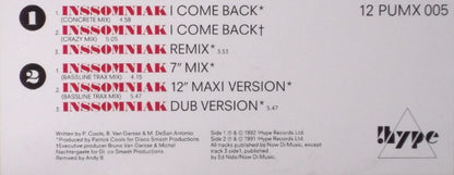DJPC : Inssomniak - I Come Back (Remix) (12", Single)