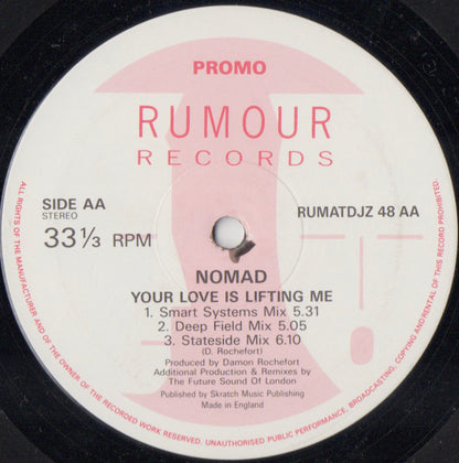 Nomad : Your Love Is Lifting Me (12", Promo)
