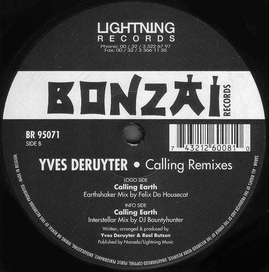 Yves Deruyter : Calling Remixes (12")