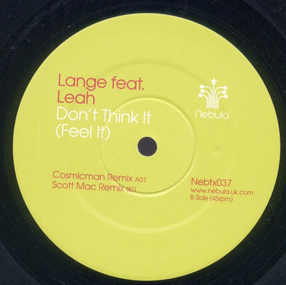 Lange Feat. Leah (2) : Don't Think It (Feel It) (Remixes) (12")