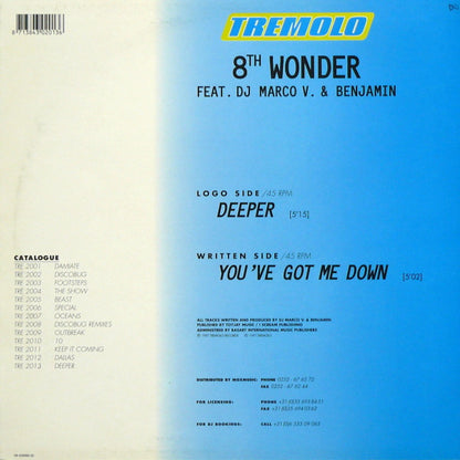 8th Wonder Feat. DJ Marco V. & Benjamin* : Deeper (12")