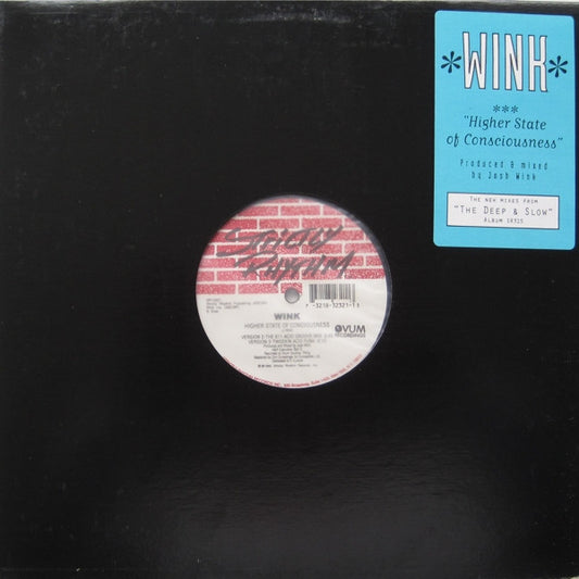 Josh Wink : Higher State Of Consciousness (12")