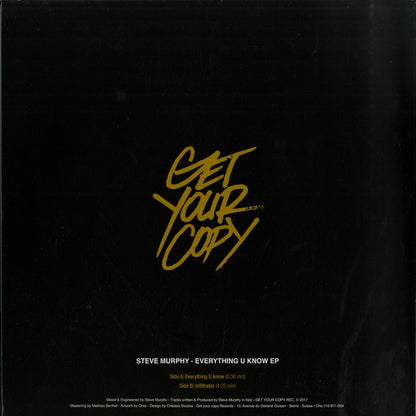 Steve Murphy (12) : Everything U Know EP (12")