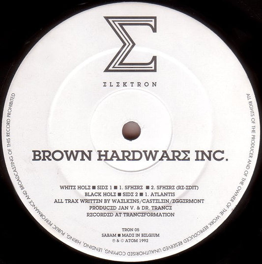 Brown Hardware Inc. : Sfhere (12")