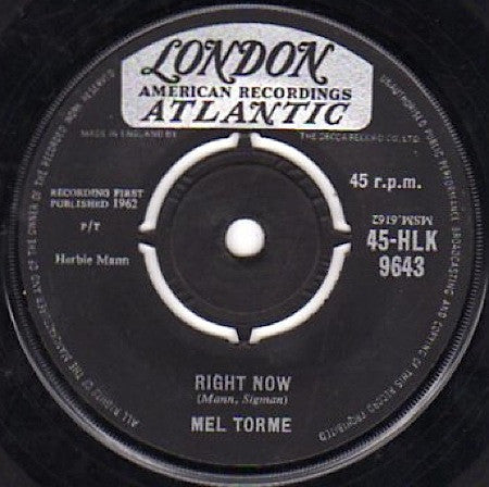 Mel Torme* : Comin' Home Baby (7", Single)