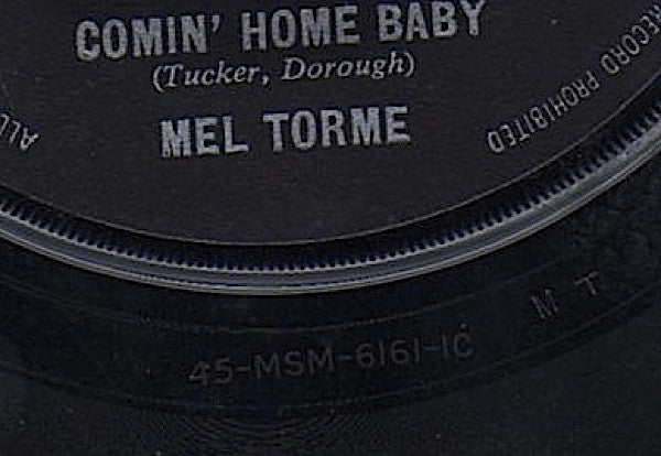 Mel Torme* : Comin' Home Baby (7", Single)