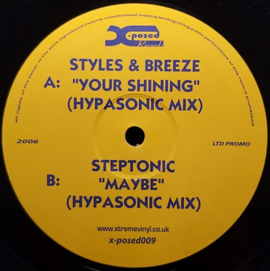 Styles & Breeze / Steptonic : You're Shining / Maybe (Hypasonic Remix E.P) (12", EP, Ltd, Promo)