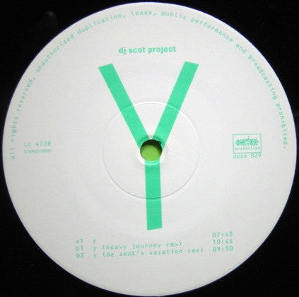 DJ Scot Project : Y (12")
