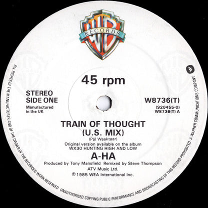a-ha : Train Of Thought (12", Single, Dam)