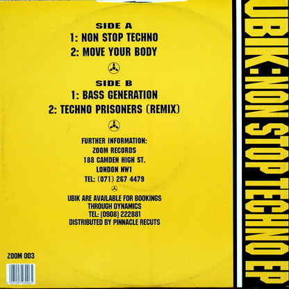 Ubik : Non Stop Techno E.P. (12", EP)