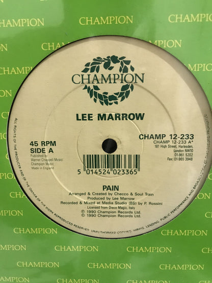 Lee Marrow : Pain (12")